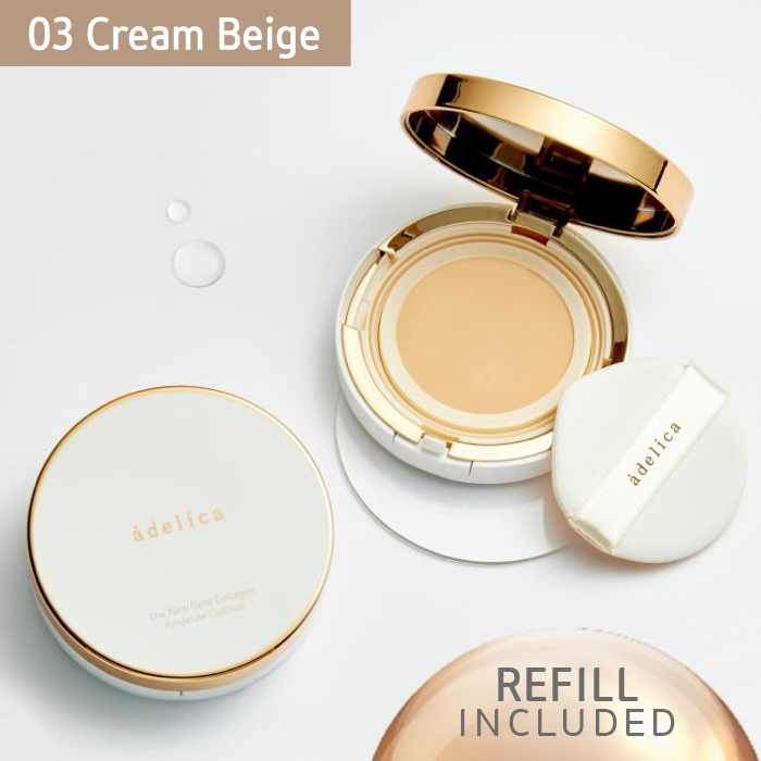 Adelica The New Gold Collagen Ampoule Cushion 03 Cream...